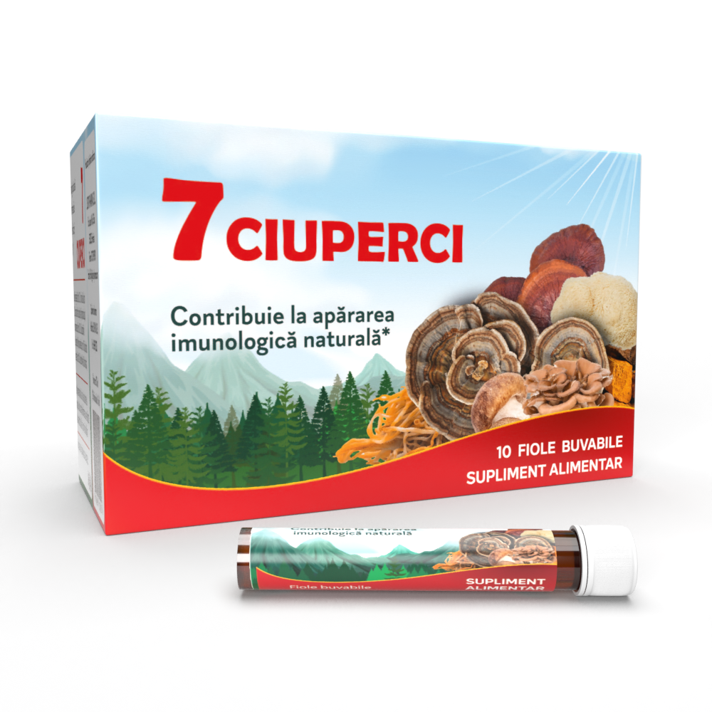 7 CIUPERCI, 10 fiole Buvabile - imagine 4