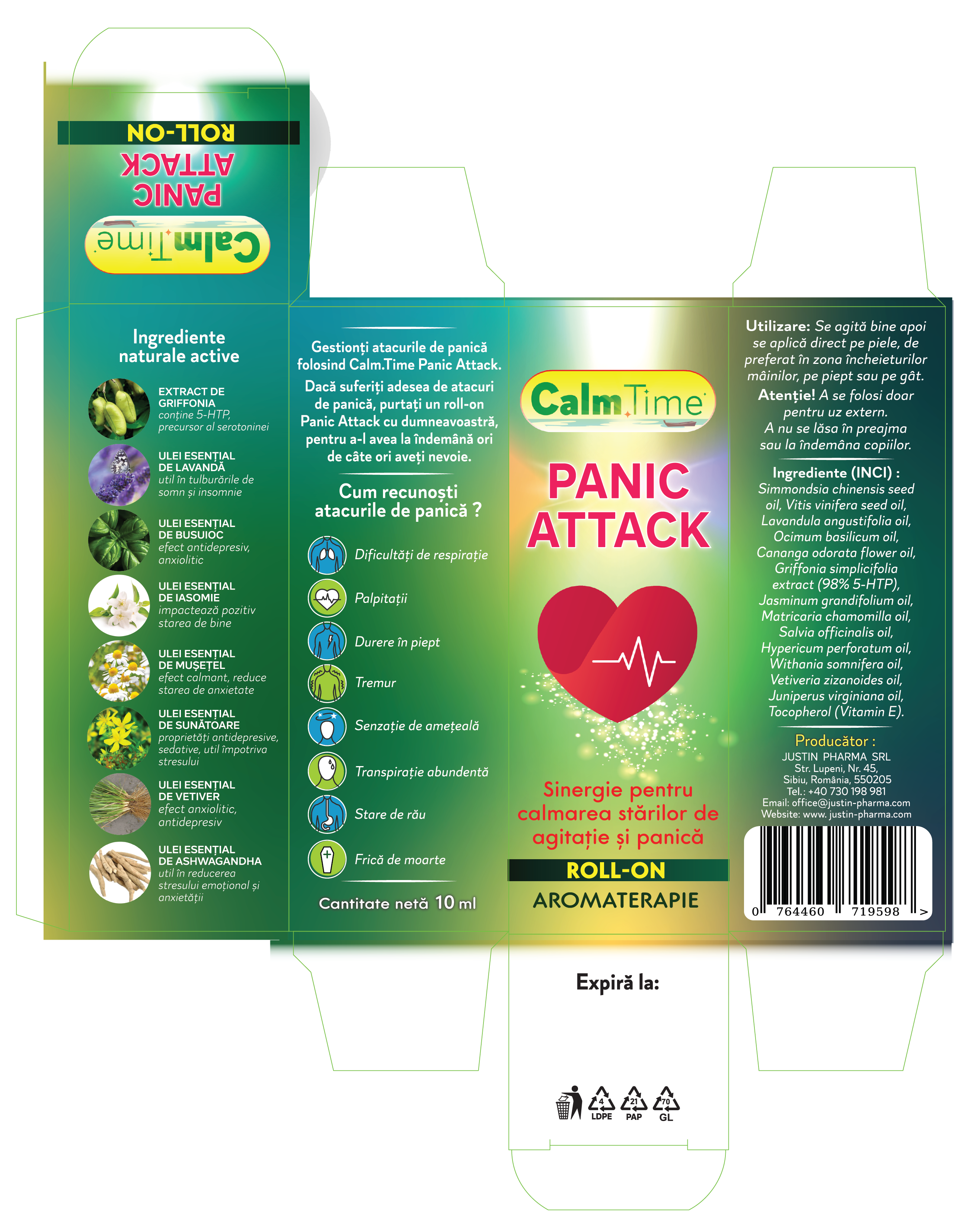 CalmTime Panic Attack ROLL-ON 10 ml - image 2