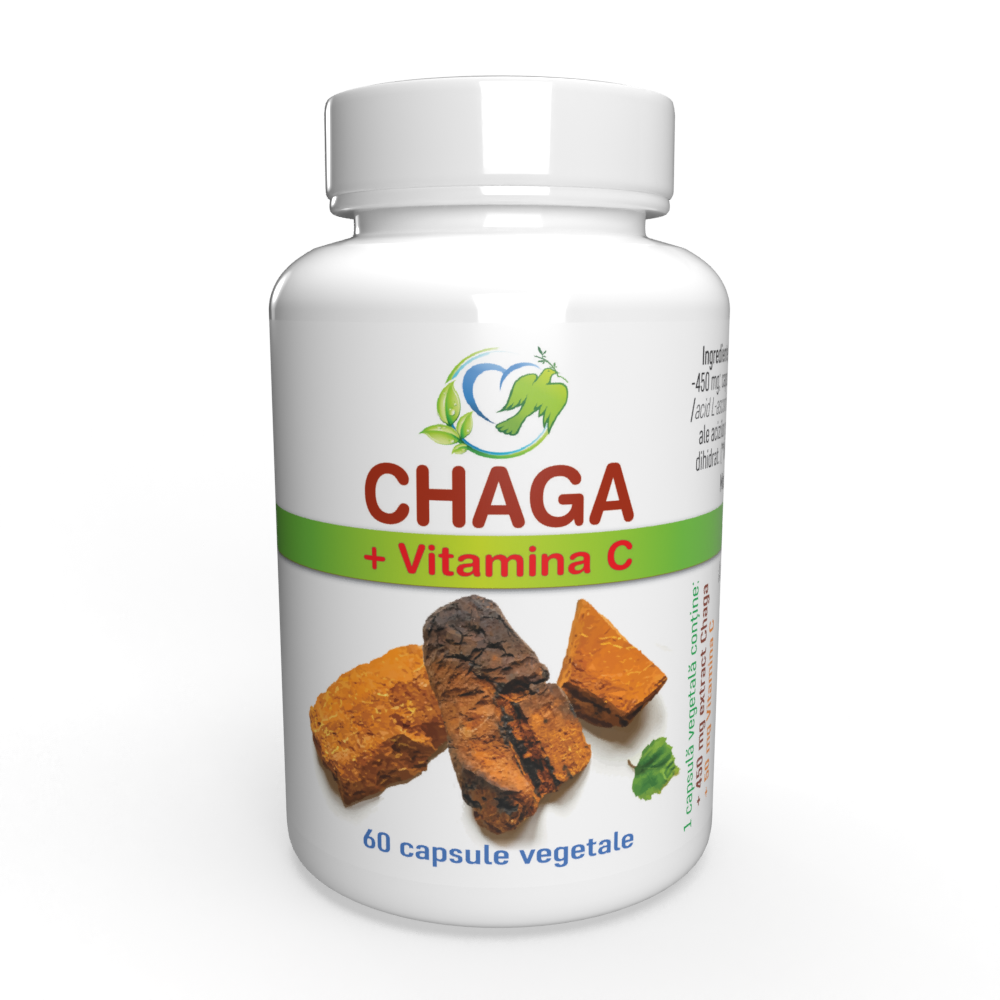 Chaga 450 With Vitamin C 60 Vegetable Capsules - image 3