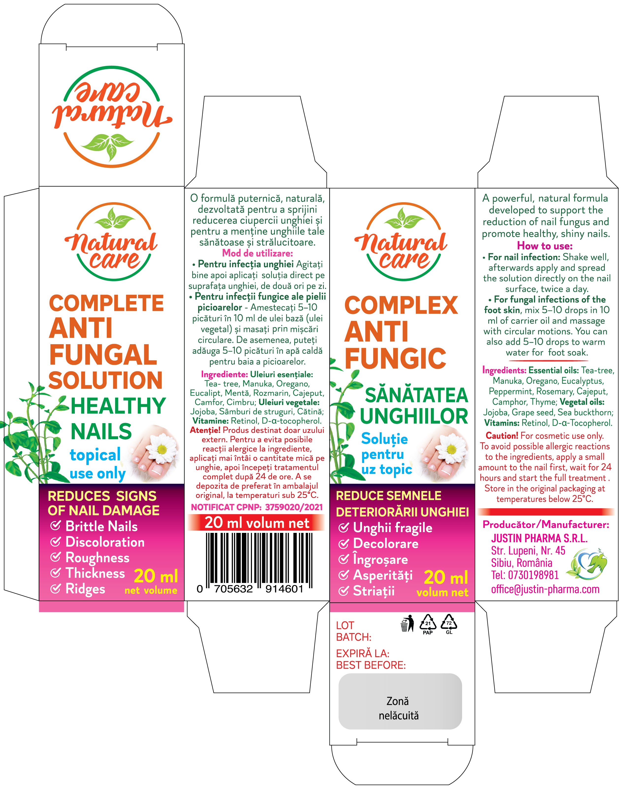Complex Antifungic Sanatatea Unghiilor 20 ml - imagine 2