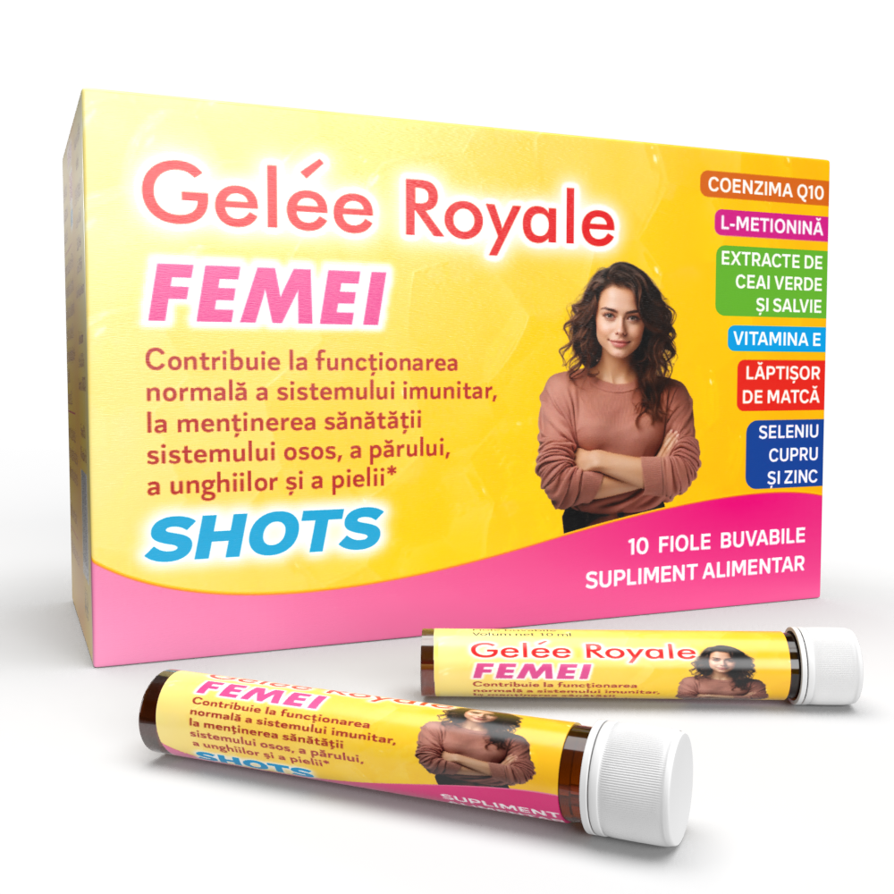 Gelee Royale Femei SHOTS, 10 fiole Buvabile - imagine 4