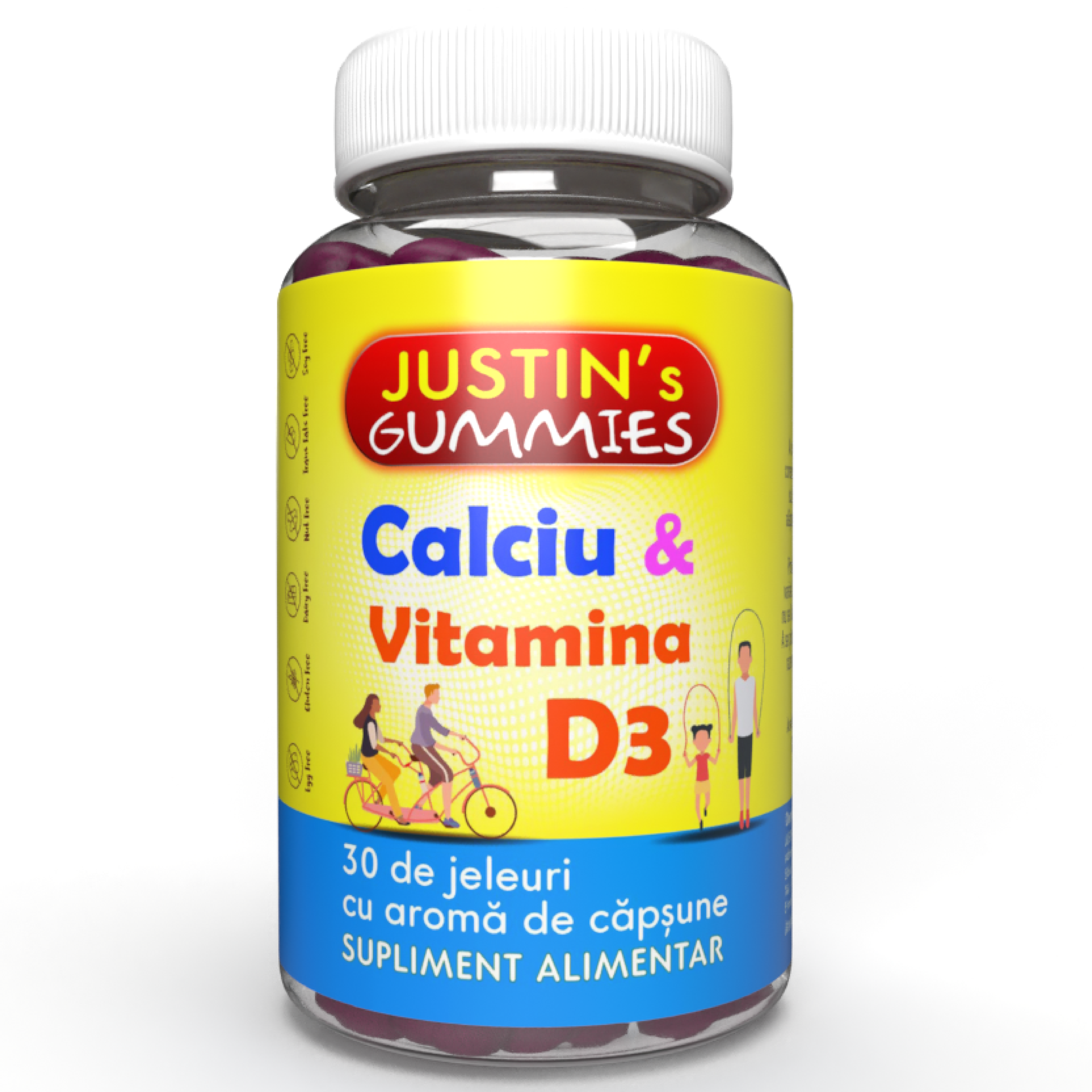 Justins Calciu Vitamina D3 30 jeleuri - imagine 3