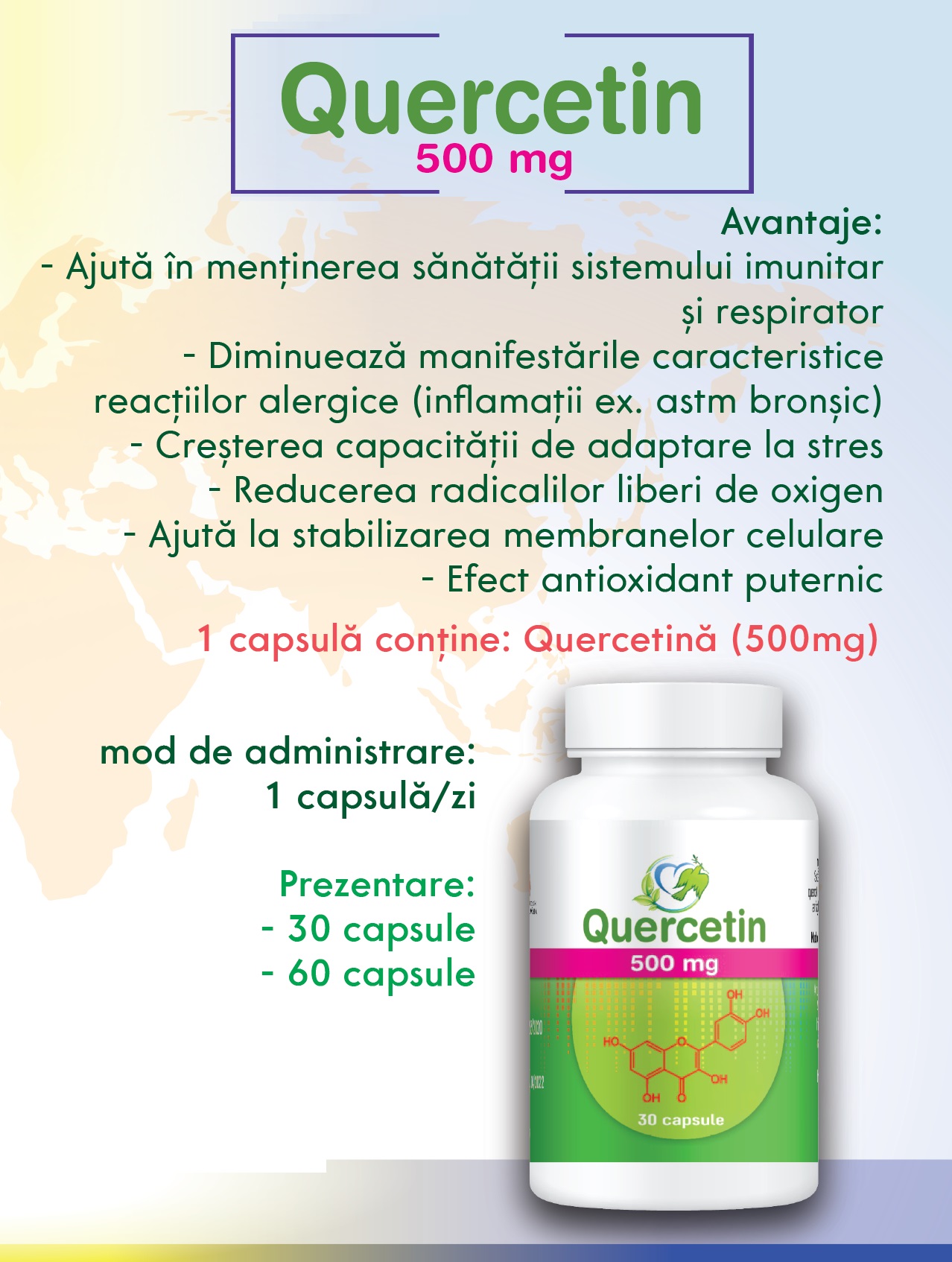 Quercetin 500mg 30 capsule - imagine 2