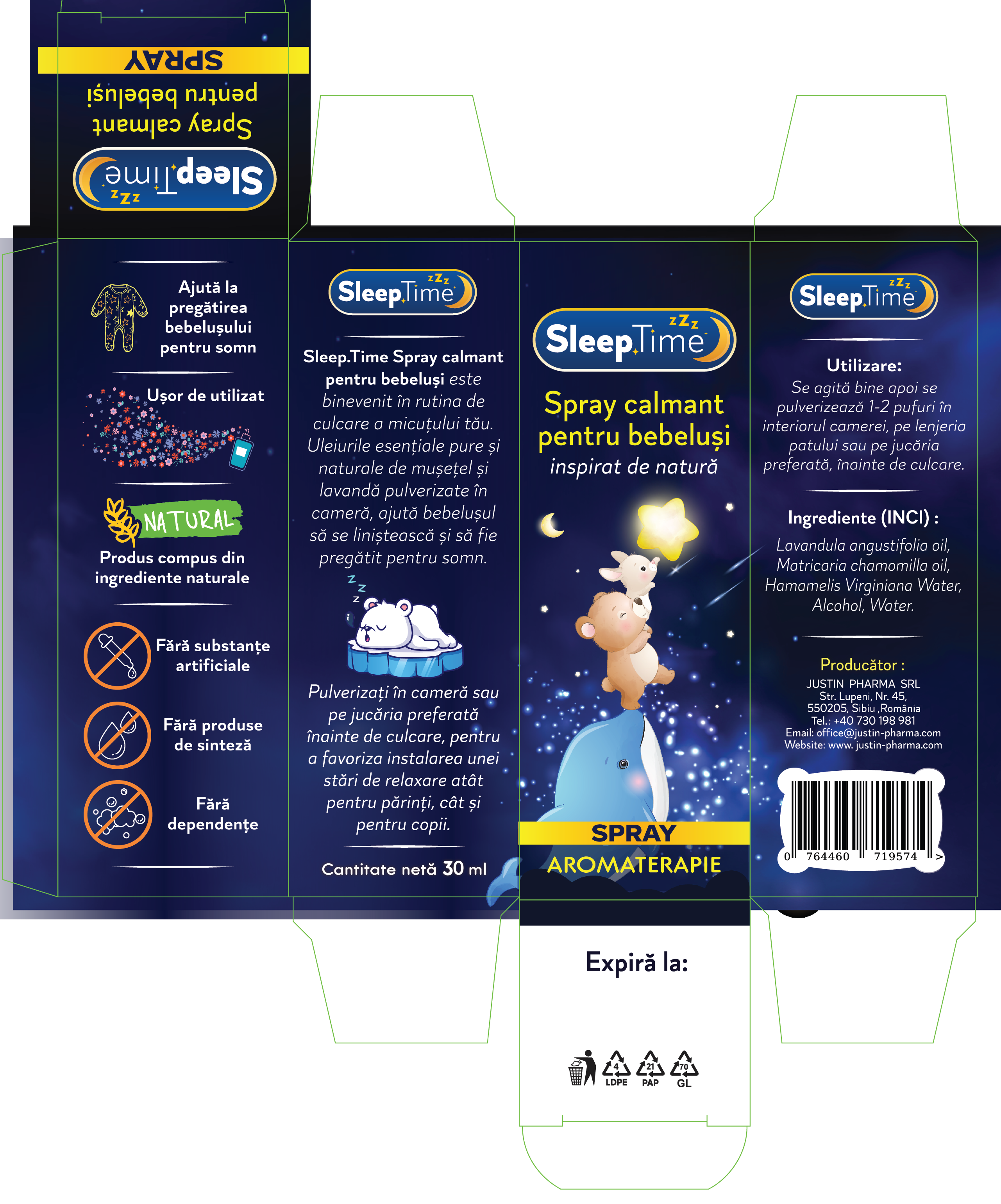 SleepTime Kids Spray 30 ml UZ Aromaterapie - imagine 2