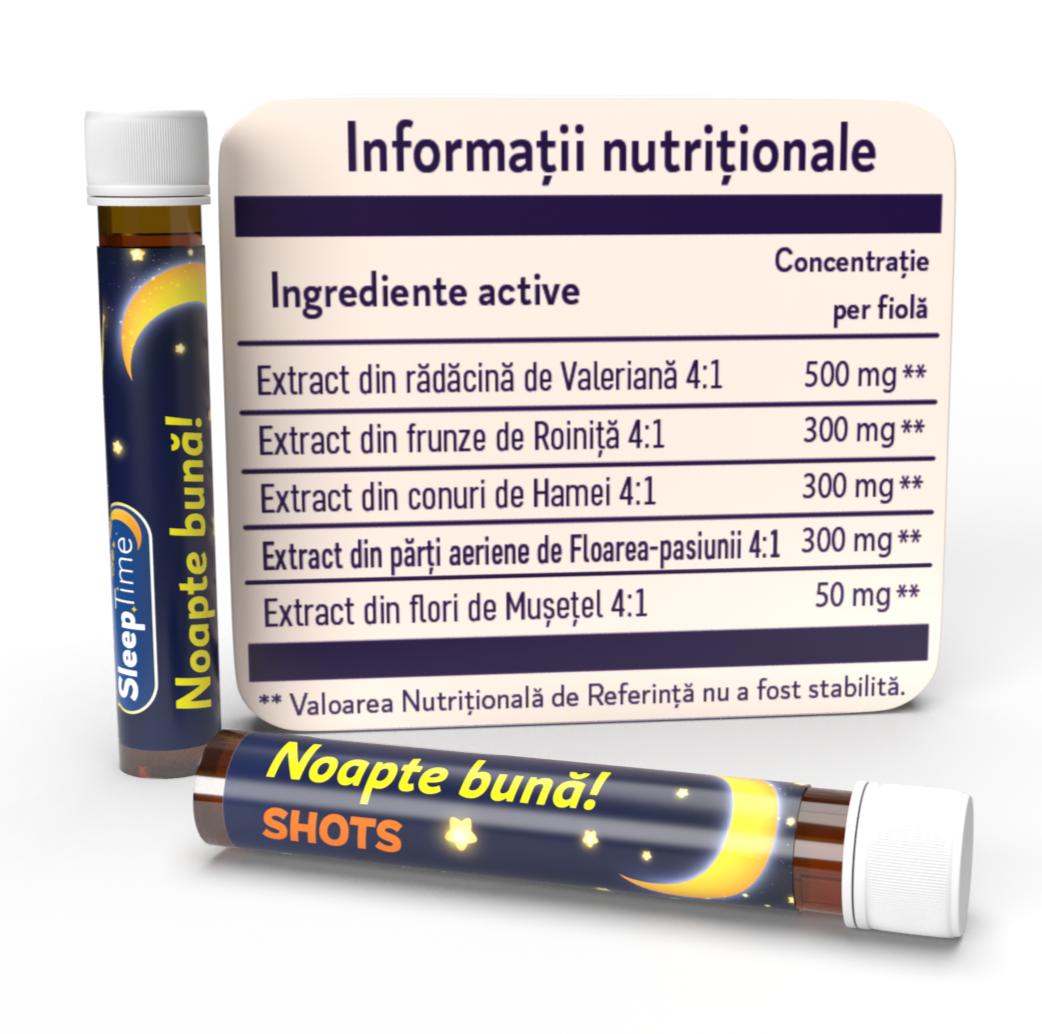 SleepTime Noapte Buna Shots 10 fiole Buvabile - imagine 3